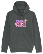 Peace  Hanorac cu fermoar Unisex Connector