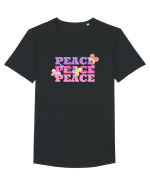 Peace  Tricou mânecă scurtă guler larg Bărbat Skater