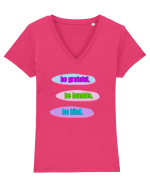 Be kind Tricou mânecă scurtă guler V Damă Evoker