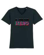 Hero  Tricou mânecă scurtă guler V Bărbat Presenter