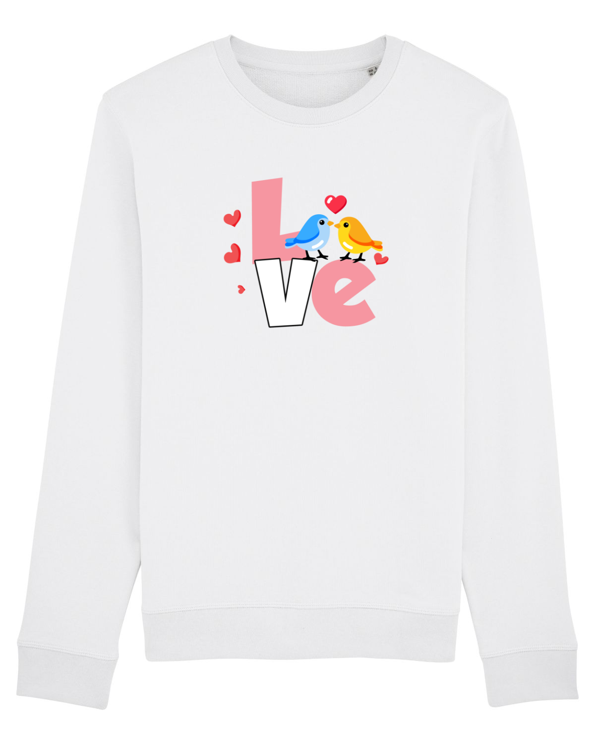 Bluză mânecă lungă Unisex Rise White