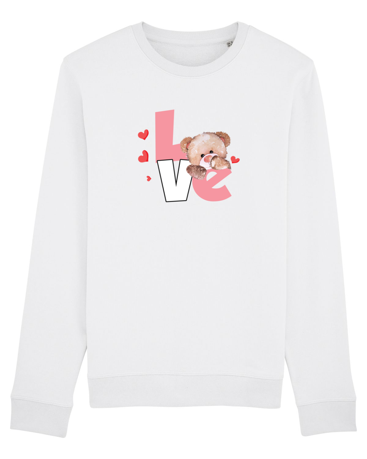 Bluză mânecă lungă Unisex Rise White
