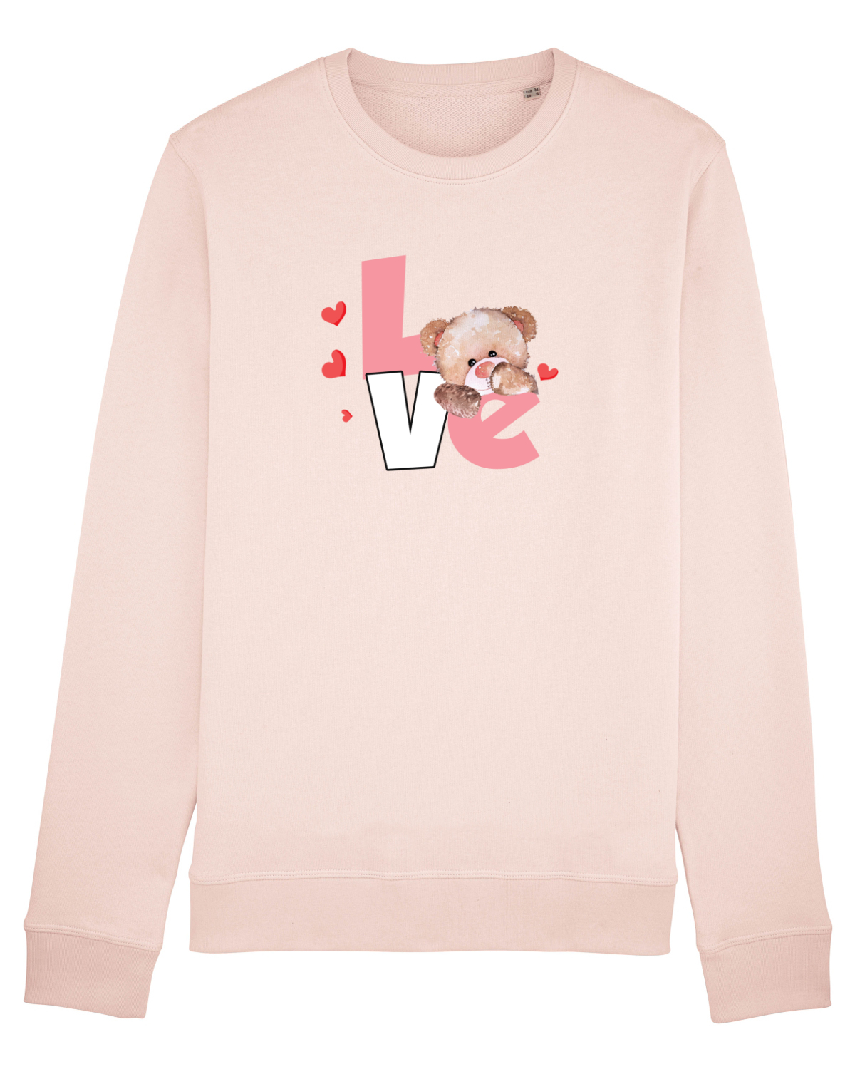 Bluză mânecă lungă Unisex Rise Candy Pink
