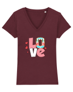 Love Tricou mânecă scurtă guler V Damă Evoker