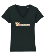 Adorable  Tricou mânecă scurtă guler V Damă Evoker