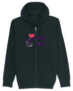 I love you Hanorac cu fermoar Unisex Connector