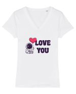 I love you Tricou mânecă scurtă guler V Damă Evoker