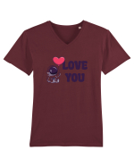 I love you Tricou mânecă scurtă guler V Bărbat Presenter