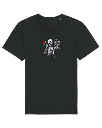 UNTIL DEATH SENDS US MEMES - schelet cu trandafir Black