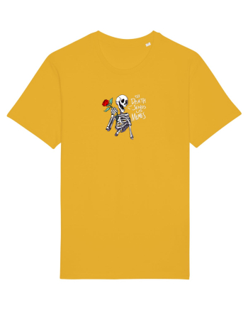 UNTIL DEATH SENDS US MEMES - schelet cu trandafir Spectra Yellow