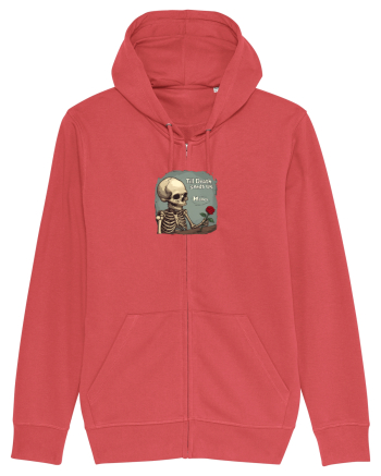 UNTIL DEATH SENDS US MEMES - schelet cu trandafir 2 Carmine Red