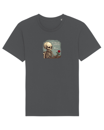 UNTIL DEATH SENDS US MEMES - schelet cu trandafir 2 Anthracite