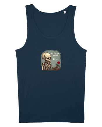 UNTIL DEATH SENDS US MEMES - schelet cu trandafir 2 Navy