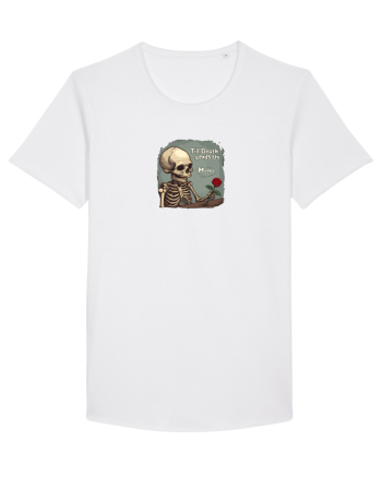 UNTIL DEATH SENDS US MEMES - schelet cu trandafir 2 White