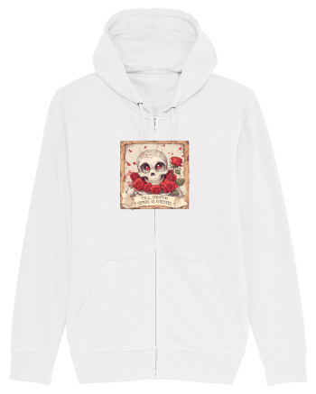 UNTIL DEATH SENDS US MEMES - schelet cu trandafiri 3 White