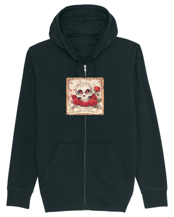 UNTIL DEATH SENDS US MEMES - schelet cu trandafiri 3 Black