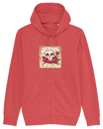 UNTIL DEATH SENDS US MEMES - schelet cu trandafiri 3 Carmine Red