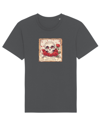 UNTIL DEATH SENDS US MEMES - schelet cu trandafiri 3 Anthracite