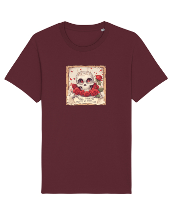 UNTIL DEATH SENDS US MEMES - schelet cu trandafiri 3 Burgundy