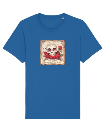 UNTIL DEATH SENDS US MEMES - schelet cu trandafiri 3 Royal Blue
