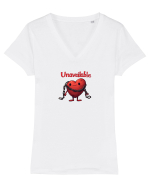 UNAVAILABLE - INIMA - LANTURI - INDISPONIBIL/A  EMOTIONAL Tricou mânecă scurtă guler V Damă Evoker
