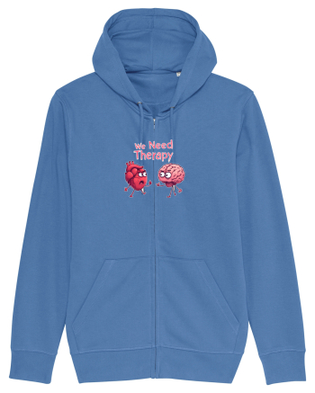 WE NEED THERAPY - AVEM NEVOIE DE TERAPIE - inima certata cu creierul 2 Bright Blue