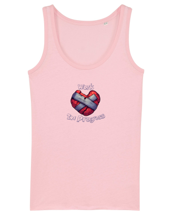 WORK IN PROGRESS - inima ranita / bandajata Cotton Pink