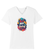 BEST MOM IN THE GALAXY - CEA MAI BUNA MAMA DIN GALAXIE Tricou mânecă scurtă guler V Bărbat Presenter