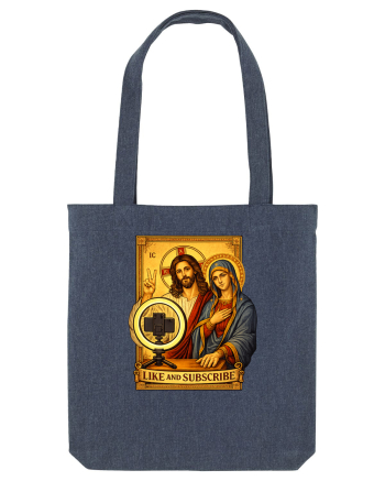 Funny Jesus Mary Influencer Midnight Blue