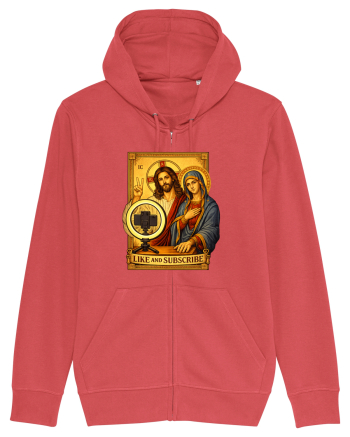 Funny Jesus Mary Influencer Carmine Red
