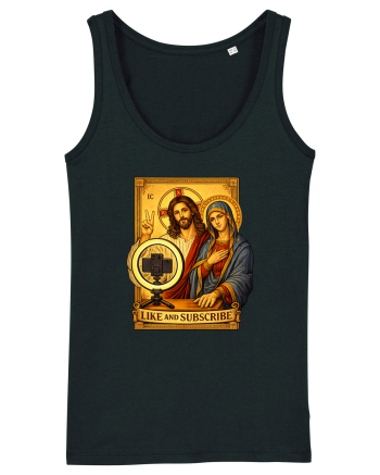 Funny Jesus Mary Influencer Black