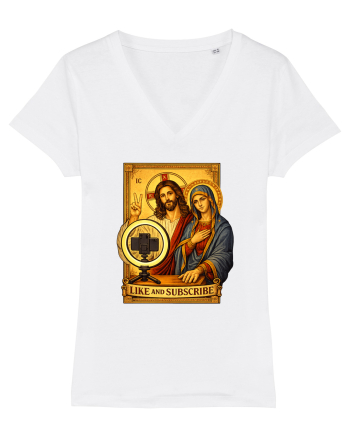 Funny Jesus Mary Influencer White