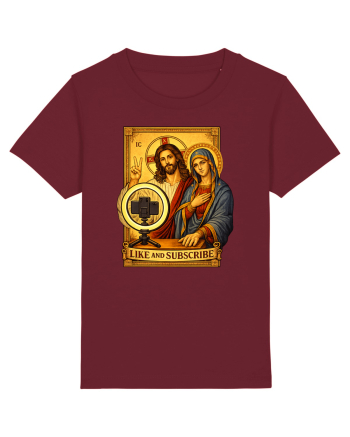 Funny Jesus Mary Influencer Burgundy