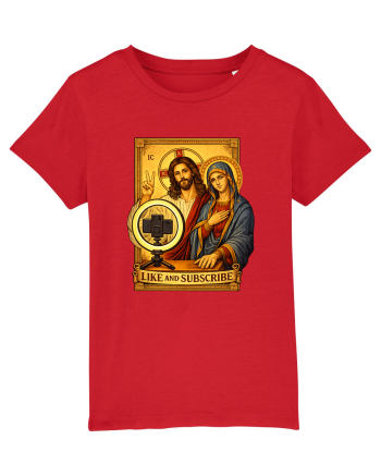 Funny Jesus Mary Influencer Red