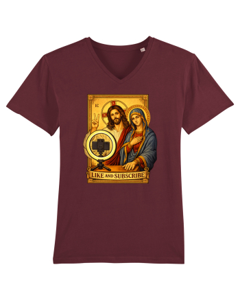 Funny Jesus Mary Influencer Burgundy