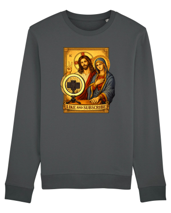 Funny Jesus Mary Influencer Anthracite