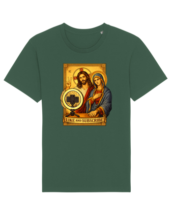 Funny Jesus Mary Influencer Bottle Green