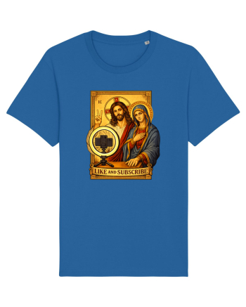 Funny Jesus Mary Influencer Royal Blue