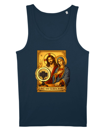 Funny Jesus Mary Influencer Navy
