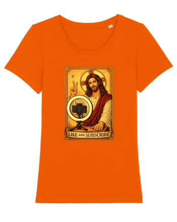Jesus Influencer Bright Orange