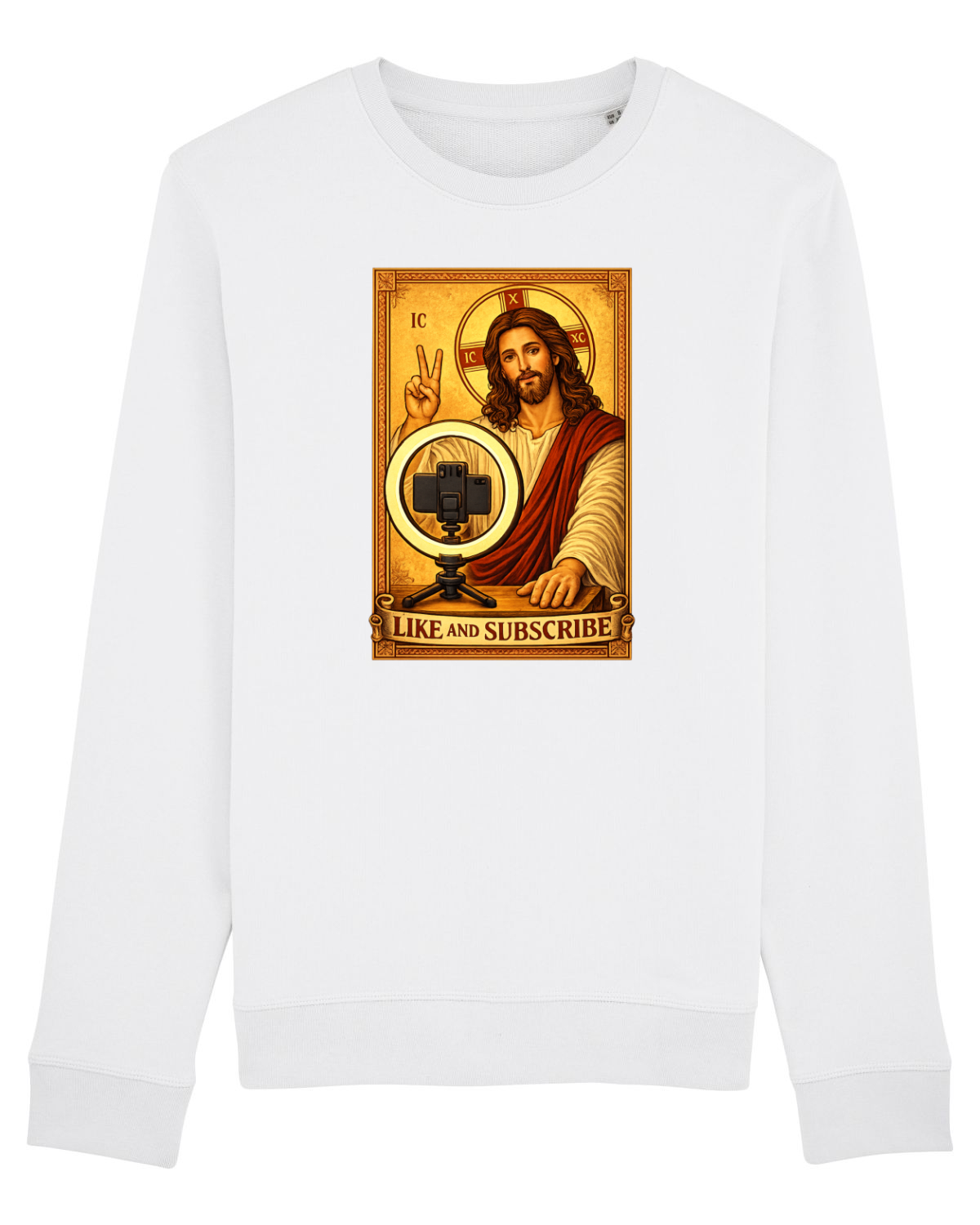 Bluză mânecă lungă Unisex Rise White