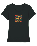 1 MARTIE - PRIMAVARA - FLORI 2 Tricou mânecă scurtă guler larg fitted Damă Expresser
