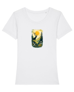 CERB CARPATIN - PRIMAVARA - MUNTI - BRAZI -SOARE 2 Tricou mânecă scurtă guler larg fitted Damă Expresser