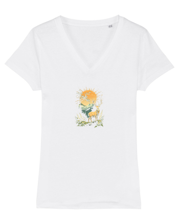 CERB CARPATIN - PRIMAVARA - MUNTI - BRAZI -SOARE 3 White
