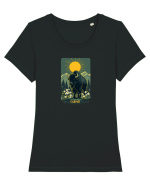 ZIMBRU - PRIMAVARA - MUNTI -CARPATI -  BRAZI -SOARE   Tricou mânecă scurtă guler larg fitted Damă Expresser