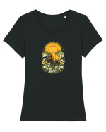ZIMBRU - PRIMAVARA - MUNTI -CARPATHIANS -  BRAZI -SOARE  3 Tricou mânecă scurtă guler larg fitted Damă Expresser