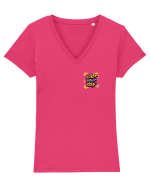 COLOR YOUR DAY - COLOREAZA-TI ZIUA  - PRIMAVARA - lateral Tricou mânecă scurtă guler V Damă Evoker