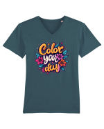 COLOR YOUR DAY - COLOREAZA-TI ZIUA - FLORI - PRIMAVARA 2 Tricou mânecă scurtă guler V Bărbat Presenter