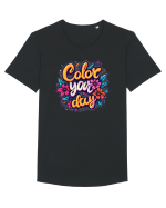 COLOR YOUR DAY - COLOREAZA-TI ZIUA - FLORI - PRIMAVARA 2 Tricou mânecă scurtă guler larg Bărbat Skater