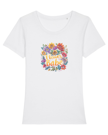 FLOWER BABE - FATA CU FLORI  White